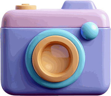 An illustrated camera
